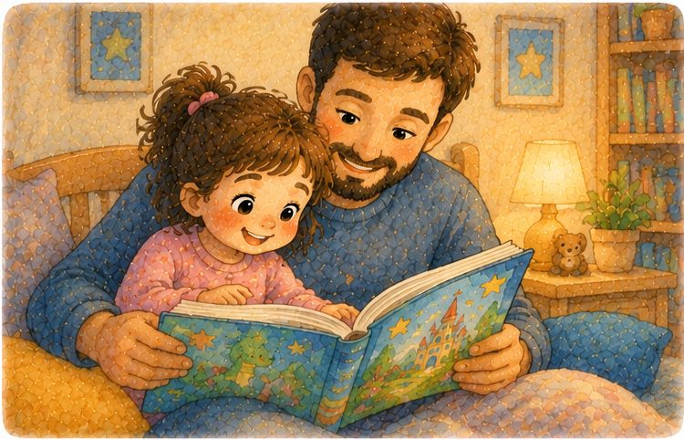 Ilustração da história infantil Como Criar uma Rotina de Leitura com as Crianças: 7 Passos Simples para Começar